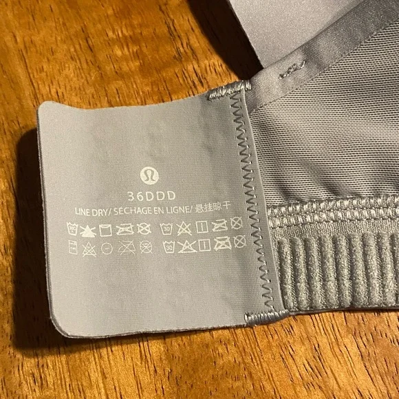 Lululemon Airsupport Running High Support Rhino Grey/vapor Sports Bra | 36 DDD - Picture 6 of 6